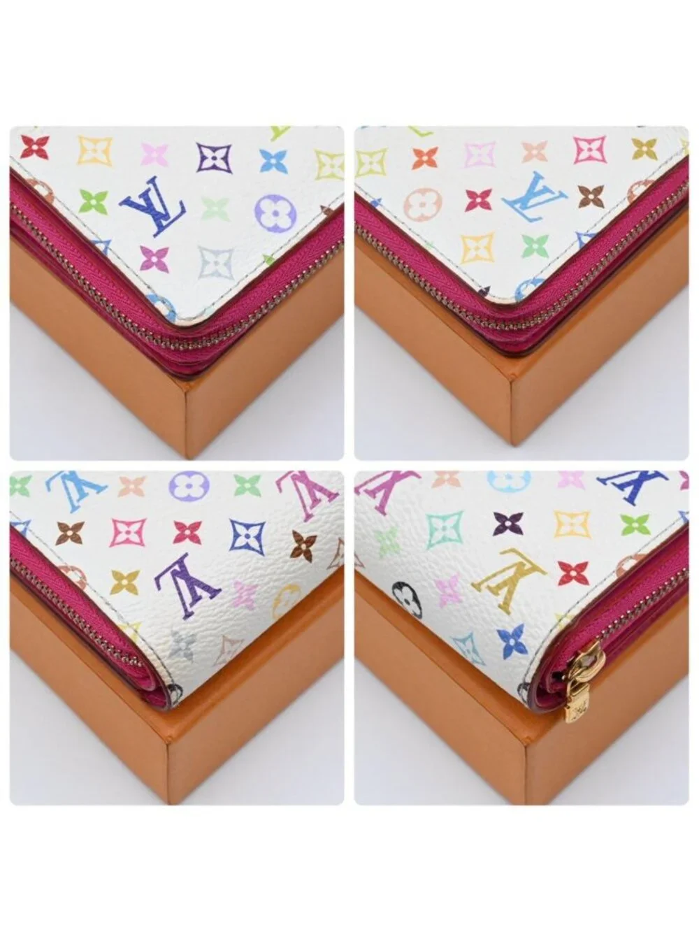 Louis Vuitton Bifold Wallet Portefeuille Lou Takashi Murakami Multicolor